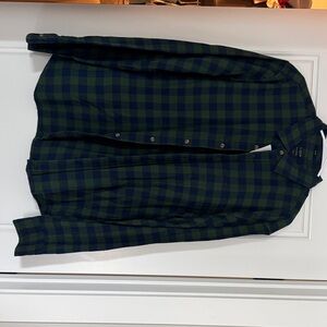 J. Crew Green and Blue Plaid Men's Shirt